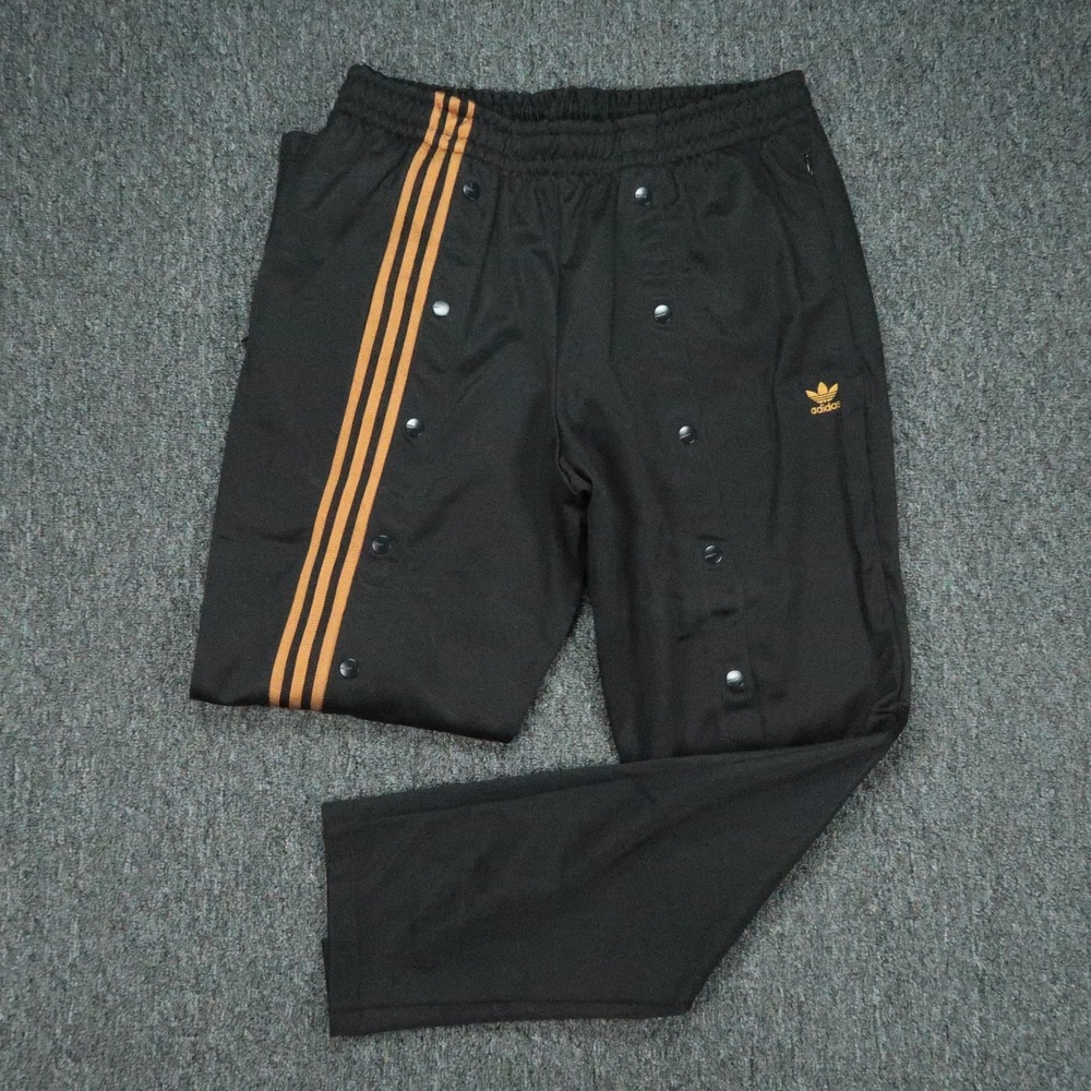 Adidas Pants Womens Medium Black Gold Ivy Park 4All Track Striped Snap Athletic